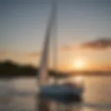 Graceful sailboats on the serene waters of the Great Lakes