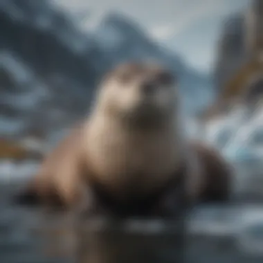 Arctic Environment and Otters An arctic landscape illustrating the adaptations of otters in cold environments.