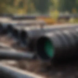 HDPE pipe ready for recycling