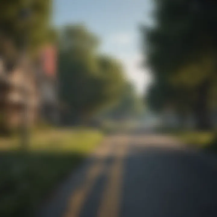 Artistic depiction of the historical landmarks along Staples Tuckahoe Road