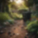 A lush garden demonstrating proper yard waste disposal techniques