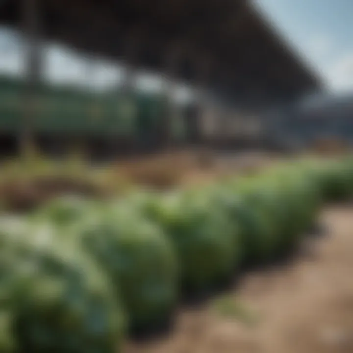 A community recycling center for yard waste collection
