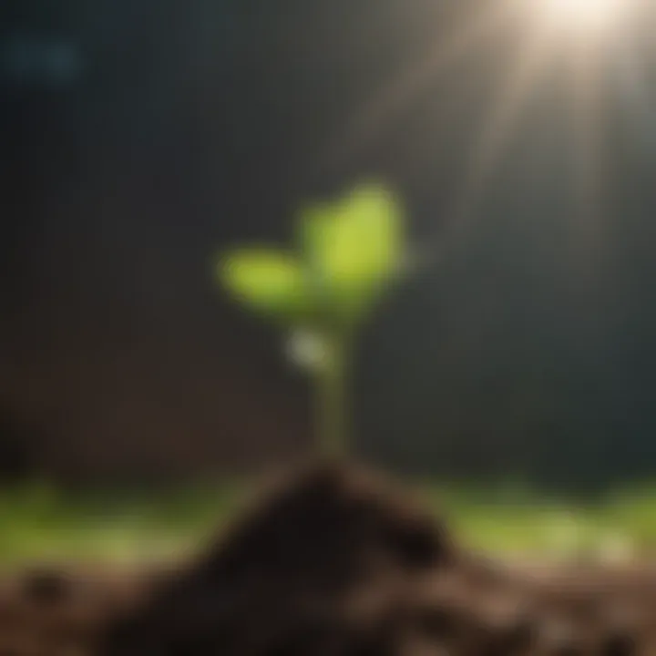 Sprouting Seedling in Sunlight