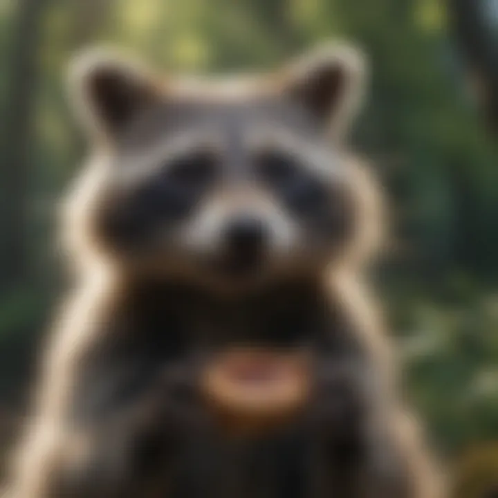 Humane release of a raccoon