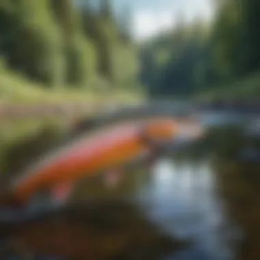 Trout fishing regulations sign at a popular spot