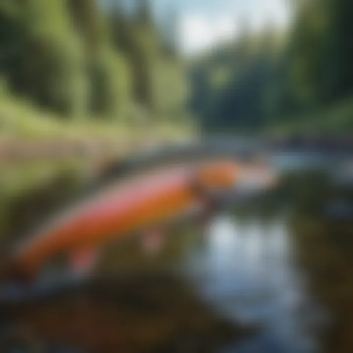 Trout fishing regulations sign at a popular spot