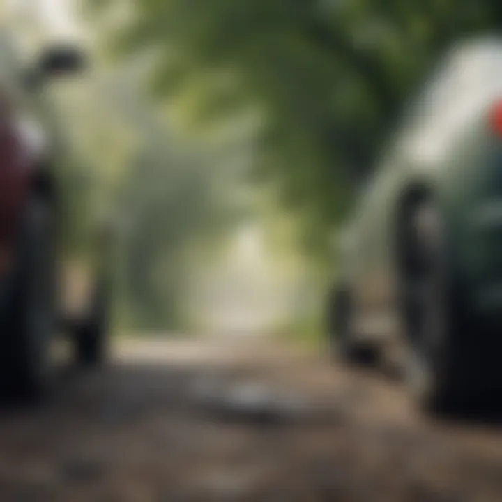 Global warming concept with car exhaust contributing to climate change
