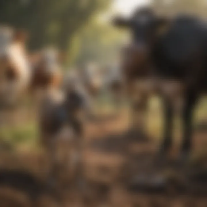 Illustration of cull tag holders in various agricultural settings, emphasizing their versatility.