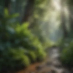 Lush greenery thriving after restoration work