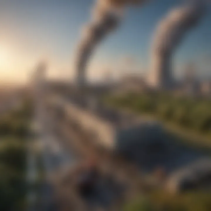 Illustration showing industrial contributions to greenhouse gases