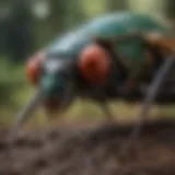 A diverse ecosystem showing natural insect predators