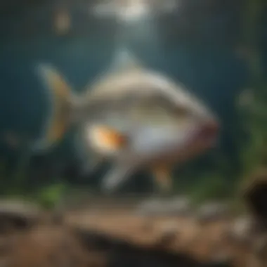 Invasive Fish Species in American Waters Illustration showing the invasive fish species in American waters