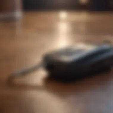 Security Key Access Key with a miniature telephone symbol attached
