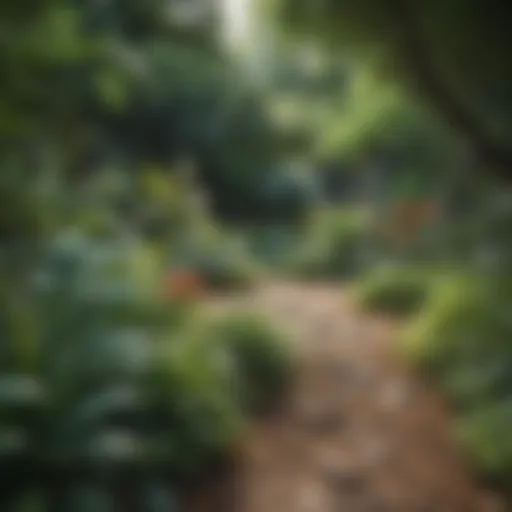 Lush garden showcasing diverse plant species