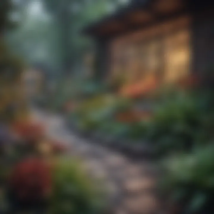 A vibrant winter garden incorporating sustainable practices and native plants