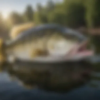 Close-up of a largemouth bass caught at Lake Meridian