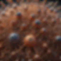 Microscopic view of intricate cellular structures