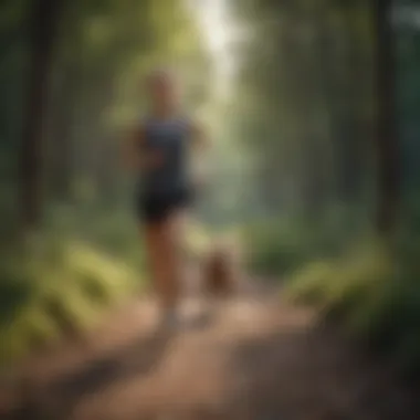 Vitality and Speed in Running Dynamic runner sprinting along a scenic trail