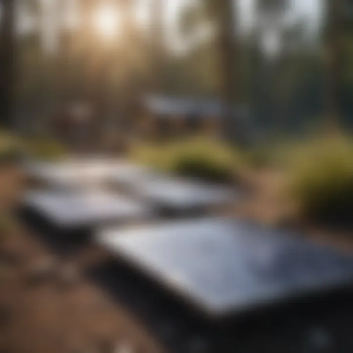 Solar panels at Limeklin Campground powering eco-friendly initiatives