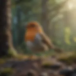 A serene landscape showcasing diverse bird habitats