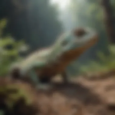 Illustration of a Lizard's Ecological Role An illustration of a lizard's ecological role within its environment