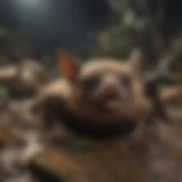 A serene habitat of bats, emphasizing their ecological role in the ecosystem.