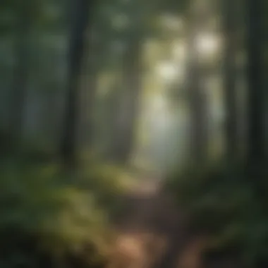 Lush Forest Canopy in Adirondack Backcountry