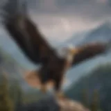 Majestic Bald Eagle soaring in the sky