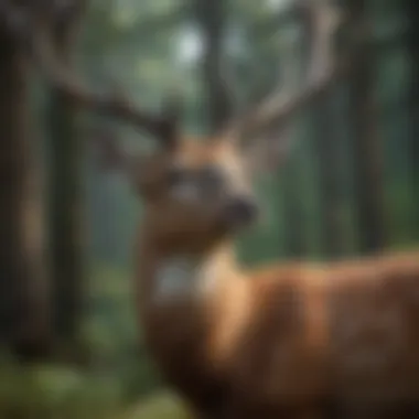 Majestic deer in natural habitat