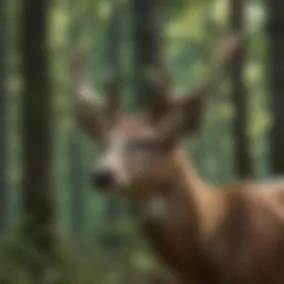 Majestic deer in lush New Jersey hunting grounds