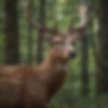 Majestic deer in New York wilderness