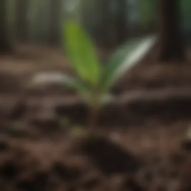 Majestic Evergreen Seedling Emerging from Soil