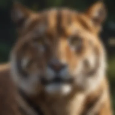 Regal Big Cat in Focus Majestic feline with piercing gaze