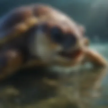 Loggerhead Sea Turtle Feeding Behavior Majestic Loggerhead Sea Turtle Feeding