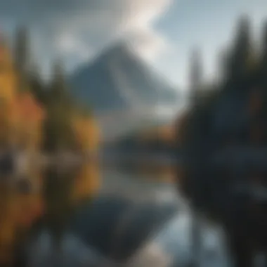 Majestic Peaks Surrounding the Long Lake Majestic Mountain View