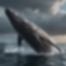 Majestic Sperm Whale Breaching the Ocean Surface