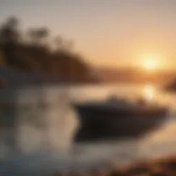Magnificent sunset over the shore