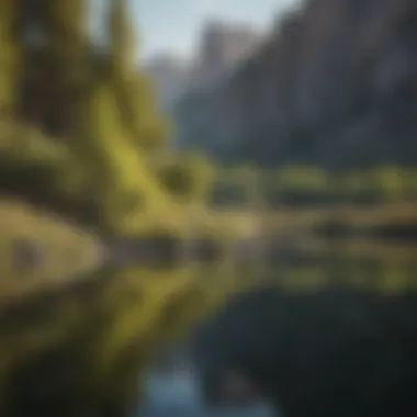 Wyoming's Serene Bass Fishing Haven Majestic Wyoming Landscape with Bass Fishing Spot
