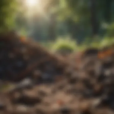 Diverse Elements in a Successful Compost Pile Compost pile with diverse organic materials