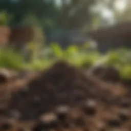 Organic waste turning into rich soil