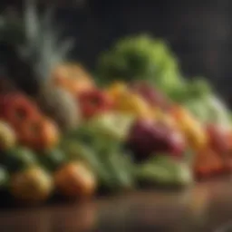 Fresh produce arrangement