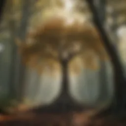 Prized Walnut Tree in Forest