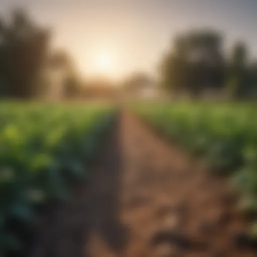 A field showcasing diverse crops thriving with the application of merit pesticides.