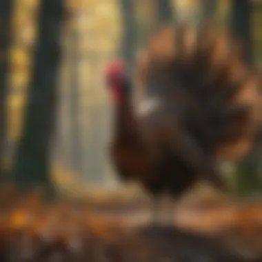 Majestic presence of the Merriam's Turkey in the wild