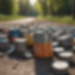 Illustration of paint can disposal methods