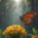 Monarch Butterfly Feeding on Nectar