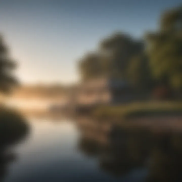 Morning Mist Surrounding Long Island Houseboat