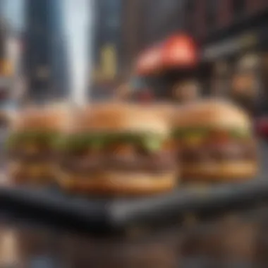 Street Food Symphony Mouth-watering gourmet assortment of New York street food