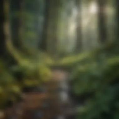 Verdant Symphony: Exploring the Forest Ecosystem Illustration of a lush green forest ecosystem