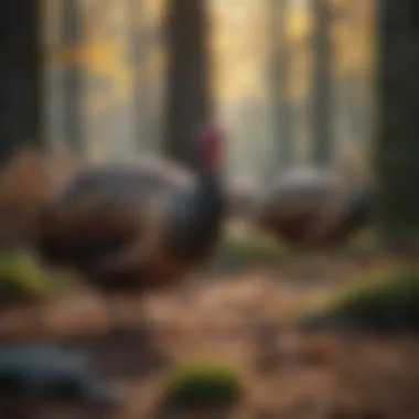 Turkeys Thriving in Natural Roosting Habitat Turkeys enjoying a natural roosting environment